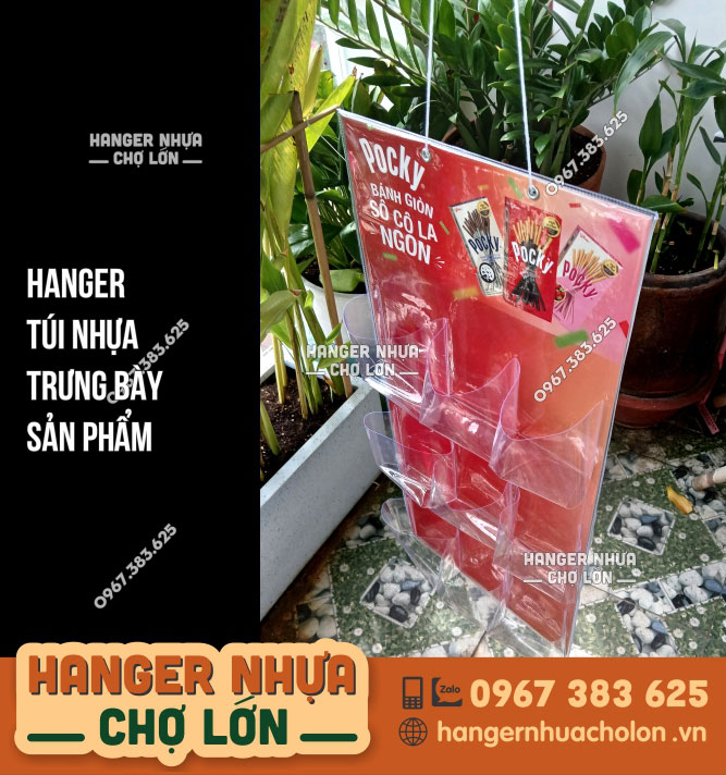 Hanger túi nhựa PVC trưng bày hộp bánh - Ảnh 3