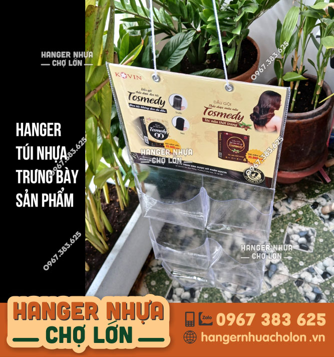 Hanger túi nhựa trưng bày Hộp dầu gội Tosmedy - Ảnh 3