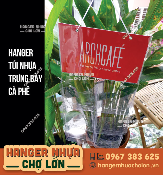 Hanger túi nhựa trưng bày Cà phê ARCH Café - Ảnh 1