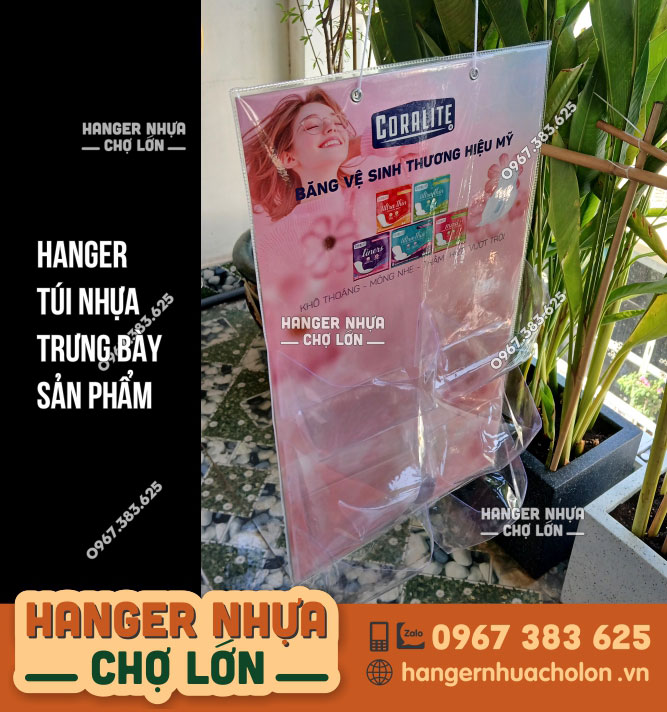 Hanger Túi Nhựa PVC - Giải pháp Trưng bày Băng Vệ Sinh Hiệu quả - Ảnh 1