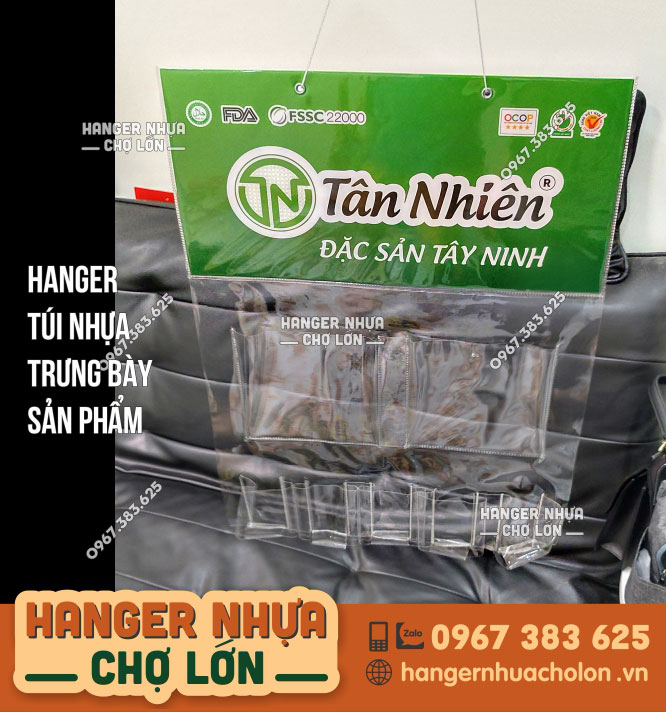 Hanger túi nhựa trưng bày đặc sản Tây Ninh - Ảnh 1