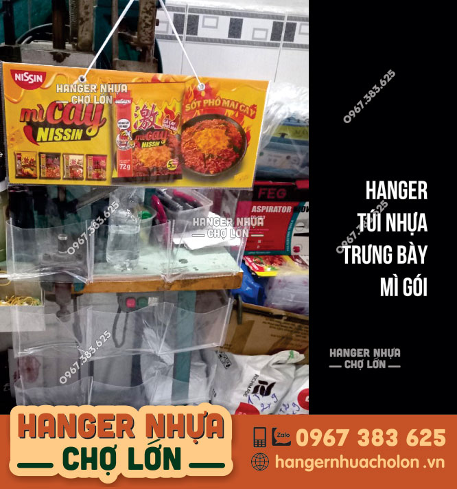 Hanger túi nhựa trưng bày Mì gói ăn liền - Ảnh 2