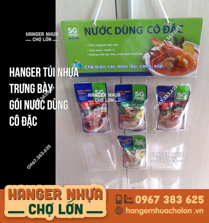 Hanger quảng cáo gói nước dùng cô đặc Saigon Food