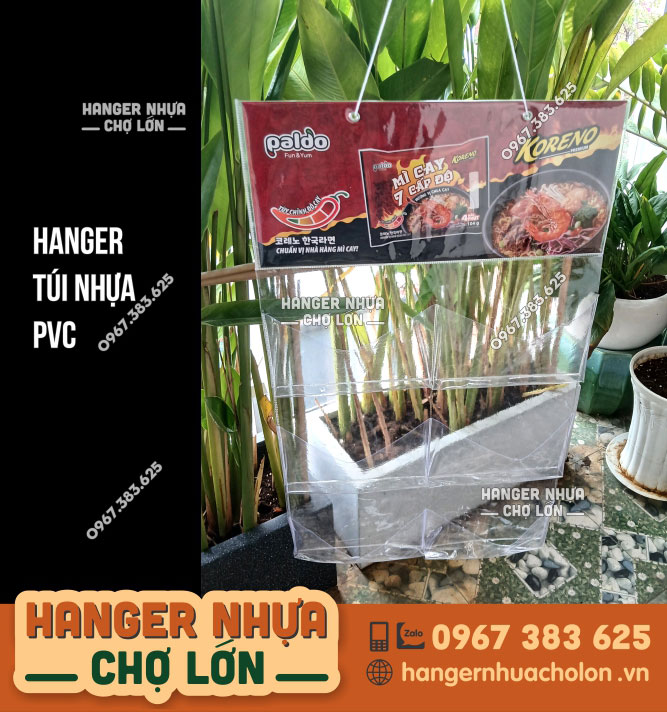 Hanger nhựa PVC trưng bày mì gói Koreno - Ảnh 1