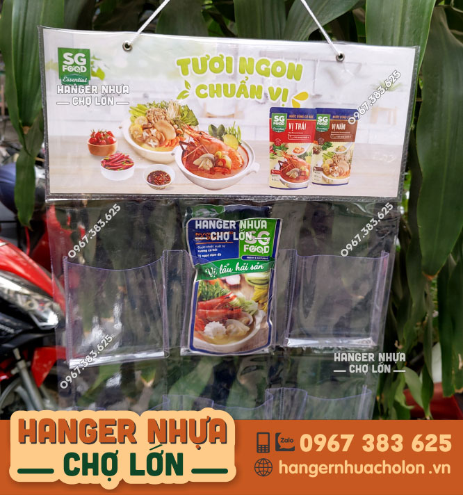 Hanger túi nhựa quảng cáo gói gia vị Lẩu Saigon Food - Ảnh 3